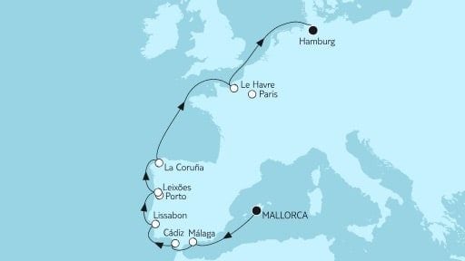 Mein Schiff 4 Mallorca bis Hamburg II / Â©Â TUI Cruises